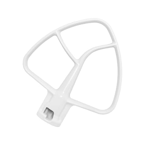 K45B Coated Flat Beater for KitchenAid 4.5-5 Qt Tilt-Head Mixer Attachments for Kitchen Aid Paddle Attachment, White Cover