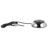 MOBUTOFU Fußpedal für Professionelle Tätowierpraxis und Mehreren Schutzmechanismen Tattoo aus Edelstahl Rundes Tattoo Pedal mit Stabilem Stromausgang