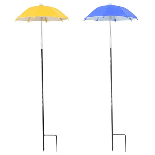 KeaJuidy 2 Stück Pflanzenschirme für Pflanzen Im Freien Verstellbare Gartenschatten Pflanzenschirm Regenfester Sonnenschirm für Außenbereich Garten Pflanzenschutz Schatten 27 cm