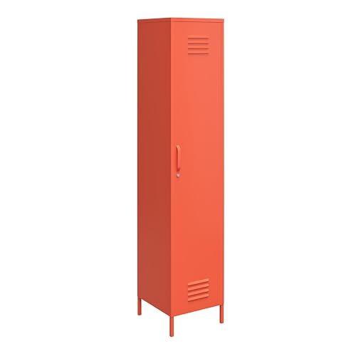 Novogratz Cache Single Metal Locker Storage Cabinet Orange