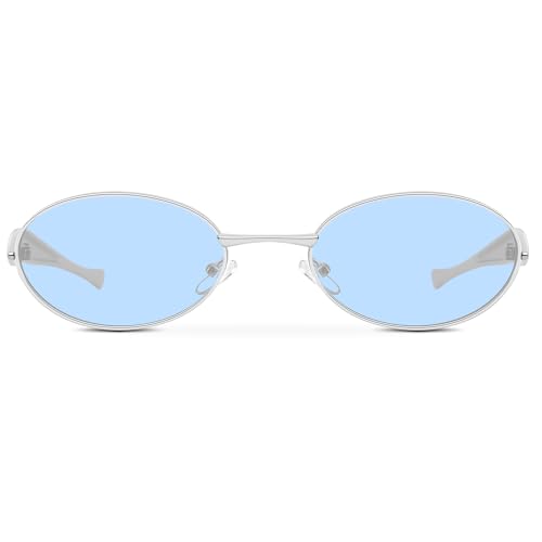 Retro Oval Sunglasses for Women, Gold Metal Sun Glasses Trendy Classic Shades UV400 Protection2