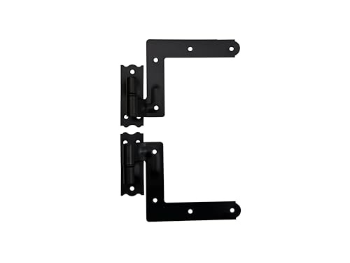 QCAA Steel Blind Shutter Hinge for Wood Frame & Brick 1-1/16 Power Coated Black 2 Pack (1 Pair) Made in Taiwan
