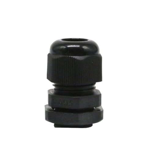 10pcs, White/Black IP68 Waterproof Nylon PA6 Cable Gland Connector, PG7-PG21 Thread For 3-6.5mm Cables(Black,PG42)