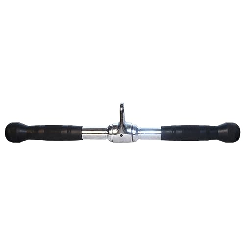 Image of USI UNIVERSAL Cable Machine Attachment LAT Pulldown Attachments Home Gym Triceps Pull Down Attachment Cable Machine Equipments for Home Gym (Silver- Rotating Bar)