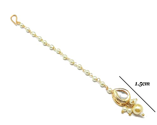 Image of Gold Plated Small Size Maangtikka for Baby Girl