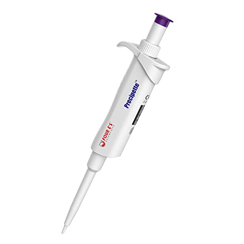 4E's USA Pipette - 2-20μl Micropipette, Adjustable Volume Pipette with Autoclavable Lower Portion, Universal Tip Cone Single Channel Pipettes, Laboratory ISO 8655 Calibrated Pipettor