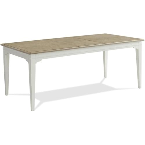 Riverside Furniture Myra Extendable Wood Dining Table in Natural and Paperwhite