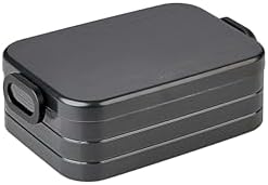 Mepal  Lunch Box Take a Break Midi  Lunch Box To Go - For 2 Sandwiches or 4 Slices of Bread  Suitable for the Dishwasher - 900 ml - Nordic Black.