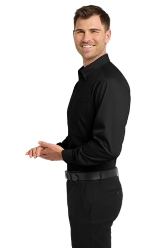 Image of Port Authority Men's Long Sleeve Carefree Button-Down Poplin Shirt