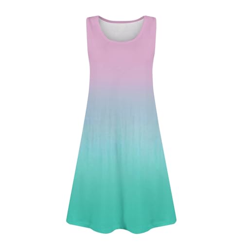 Summer Sleeveless Crew Neck Midi Dresses Casual Loose Fitted Tank Sundress ANK Swing Midi Beach Dresseswith Pockets2