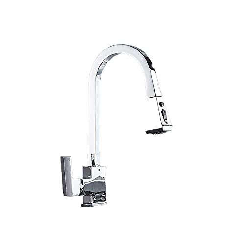 Robinets de cuisine chromé noir avec fonction eau froide et mode stream pour évier de cuisine