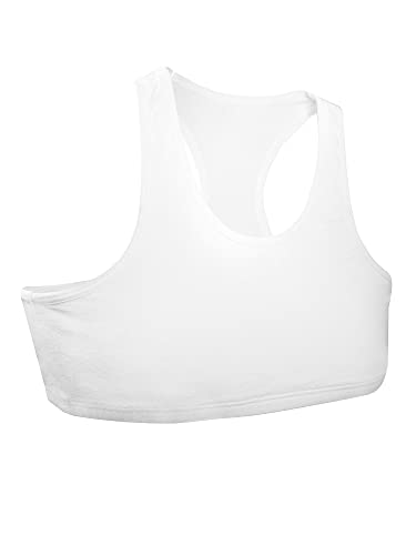 Fruit of the Loom Girls' 3 Pack Cotton Built-up Stretch Sports Bra3