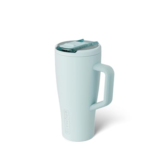Image of BruMate Era Flip 30oz Tumbler with 100% Leakproof Covered Straw Lid | Hygienic Covered Straw | Insulated Stainless Steel Water Bottle with Handle | Cup Holder Friendly | BPA-Free (Blue Agave)