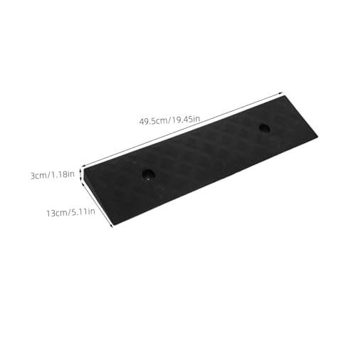 2pcs Alfombrillas de umbral para puerta con banda antideslizante para silla de ruedas, goma industrial con textura áspera para seguridad, ángulo de inclinación de 22 grados para entrada de garaje miniatura 2