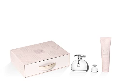 Tous Touch The Luminous Gold EDT, Estuche Regalo para Mujer, Pack de 3 Piezas (Fragancia Vaporizador 100ml + Crema de Cuerpo 150ml + Perfume Mini 4ml)