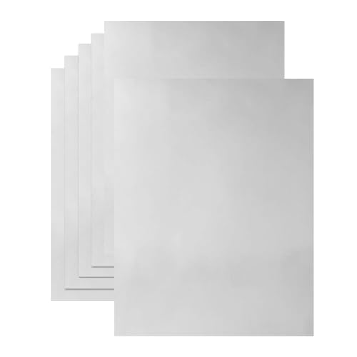 20 Sheets Silver Metallic Cardstock Paper 8.5 x 11in 250GSM Mirror Finish Surface Foil Board Perfect for Crafting Invitations & Decorations (Silver)