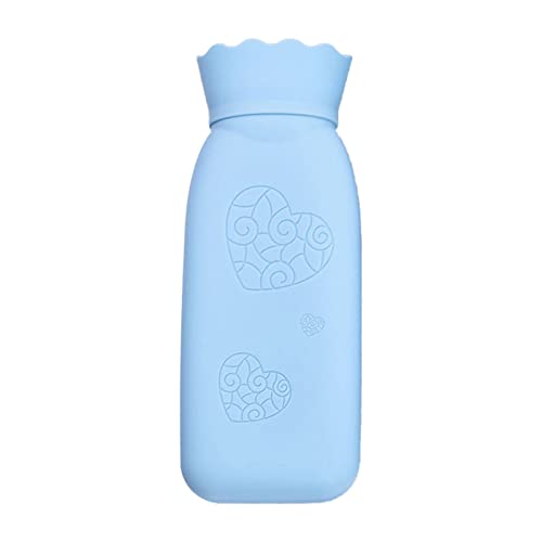 Poche à Eau Chaude Portable Girl Winter Leak Proof Silicone Hot Water Bag Hand Warmer Bottle Narc'ton (Color : Blue, Size : 24cm)