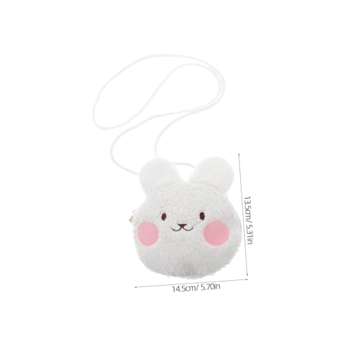 GALPADA Cute Plush Crossbody Bag for Little Fluffy Cartoon Purse Lightweight Portable Kawaii Bunny Wallet Multifunctional Coin Bag2