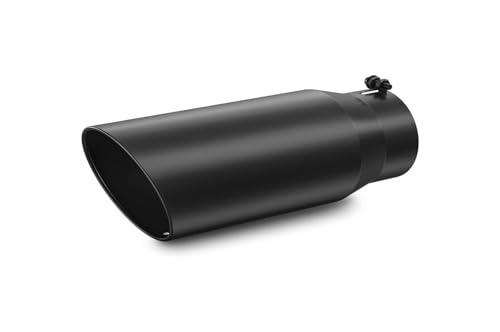 Tubo de escape de acero inoxidable de alta calidad con elegante terminación negra de 5"