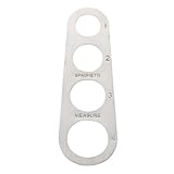 Mobestech Nudel Messlineal Werkzeug Lochmessung Portions Utensil Kontrolle Servieren Von Pasta Küchengeschirr Chef Edelstahl Silber