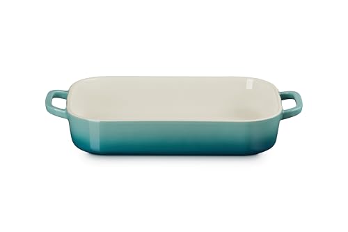 Image of Le Creuset Stoneware Rectangular Dish with Platter Lid, 3 qt., Riviera