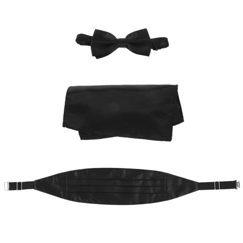 Set de Pajarita y Fajín para Hombre Negro miniatura 7