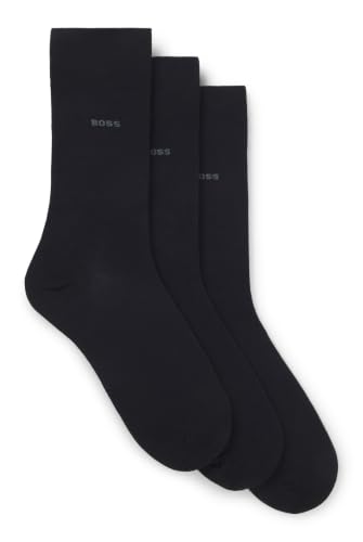 BOSS Mens 3P RS Uni CC Three-pack of cotton-blend socks in a regular length