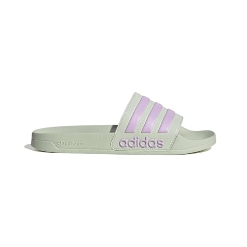 adidas Unisex Adilette Shower Slides, linen green/bliss lilac/bliss lilac, 42 EU – Ansicht 2