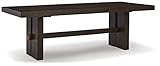 Signature Design by Ashley Burkhaus Rectangle Dining Room Extension Table, Removable Center Leaf, Seats up to 8, Wood, 40' W x 90' D x 30.25' H, Dark Brown