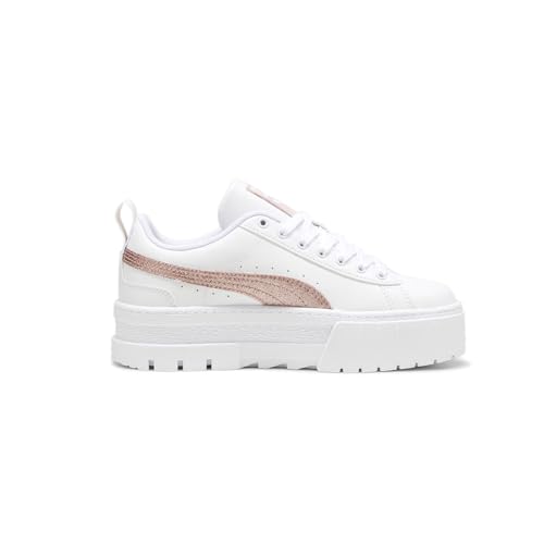 PUMA Kids Girls Mayze Glitter Lace Up Sneakers Shoes Casual - White3