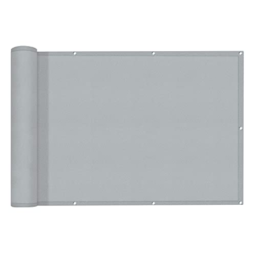 LOVE STORY Brise-Vue pour Balcon Protéger Les Écran d'intimité Polyester Imperméable (PES) 0,9 x 6 m pour Jardin Extérieur avec Balcon,Gris