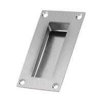 Deltana Flush Pull, Rectangular, Stainless Steel, 4" X 1" X 1/2" Fp155U32D - Us32D (Brushed Stainless) #TOP24