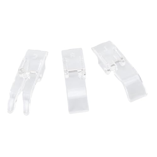 Set de 3 Pies Prensatelas Transparentes para Máquina de Coser miniatura 3