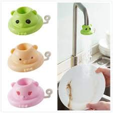 Envogue (1 PC Green Color Standard Size) 360 Degree Rotating Shower Bathroom Face Creative Cartoon Tap Water Saving Device Faucet Sprinkle Head Nozzle Economizer Filter Valve Rubber & Silicon