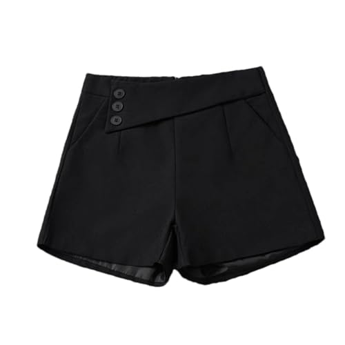 Generic Spring OL All-Match Shorts for Women Summer Loose Slimming Thin Wide Leg Pants Casual Shorts Black, X-Large