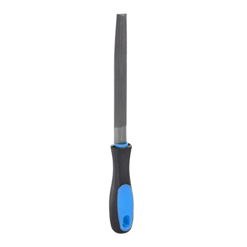 Image of sourcing map Half-Round File 6" High Carbon Hardened Steel Double Cut Hand Rasp with Plastic Handle for Deburring and Removing Material