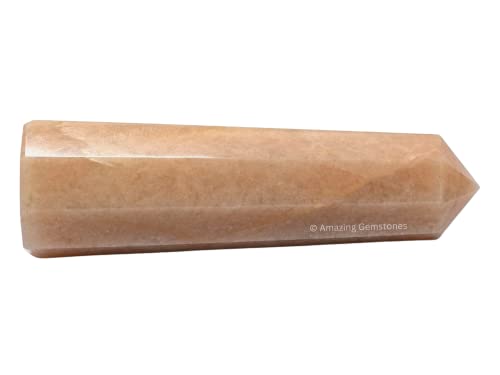 Image of Amazing Gemstone Cream Moonstone Crystal Towers - Natural Healing Crystal Point Obelisk for Reiki Healing and Crystal Grid (2 inch to 3 inch INCH)