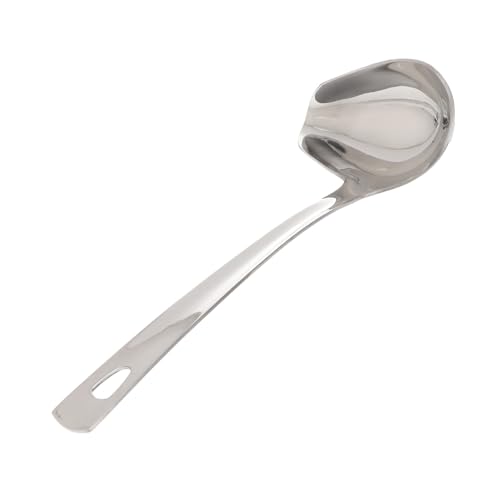 SMASOLO Cucchiaio da Salsa in Acciaio Inossidabile con Beccuccio per Versare per Cucina Occidentale e Servizio Posata Unica per Chef e Tavola