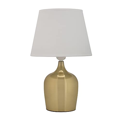 Pauleen 48205 Lampe à Poser Golden Glamour 20 Watts Max. doré, Blanc, métal, Tissu E27