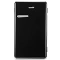 COMFEE' RCD93DKRT1(E) 93L frigorifero piccolo mono porta, design Retrò, Altezza 83,5 cm, 107 kWh/anno, temperatura regolabile, piedini regolabili, basso rumore, adatto per casa e ufficio | Nero