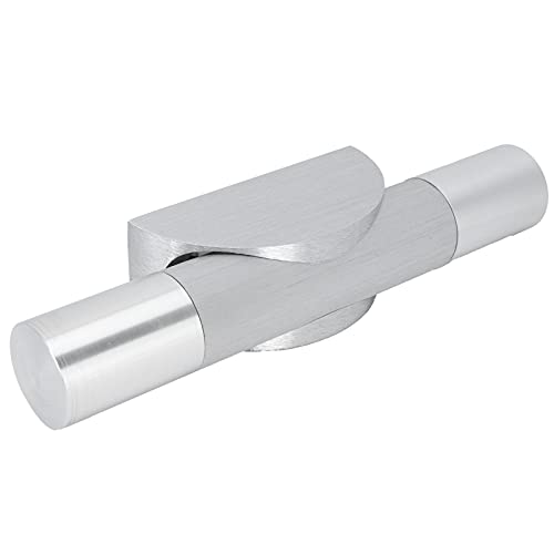 Lámpara de pared de aluminio plateado con dos focos giratorios