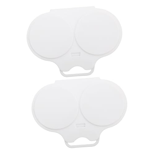 GRIRIW 1Pair Microwave Egg Steamers Plastic Egg Poachers Egg Shaping Microwaveable Egg Cooker for Poached Eggs Easy to Clean White