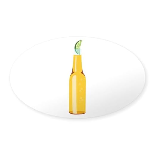 CafePress Beer Lime Wedge Sticker Sticker (Oval 50 pk)