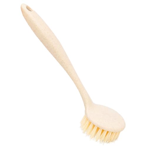 Spazzola per piatti cucina in legno europeo, confezione da 2 Spazzola per piatti con manico in bambù, raschietto integrato, spazzola, Più stabile e duratura di una spazzola bambu piatti, dish brush