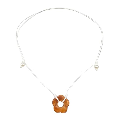 Collier fleur argent 925 HHRFCS, pendentif ajouré élégant