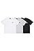EMIS 3-Pack Logo T-Shirt Set A Unisex Casual Tee (White/Black/Heather Gray) (US, Alpha, Medium, Large, Regular, Regular)