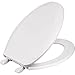 Mansfield Elongated Closed Front White Plastic Standard Toilet Seat - 1 Each