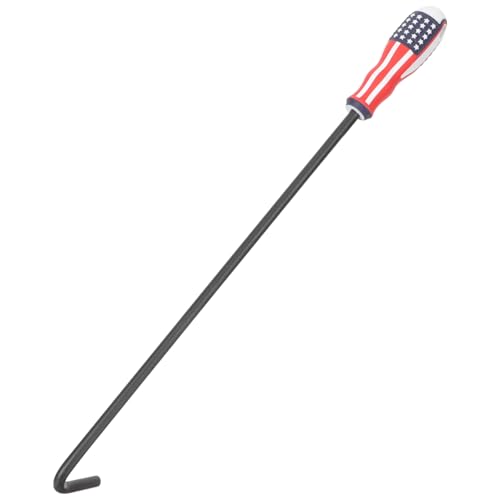 KONTONTY Heavy Duty Manhole Cover Lifting Hook with Plastic Handle Outdoor Pull Hook for Storm Drain Grates and Covers Safe Hand Protection Manhole Tool