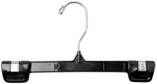 Sólo Perchas Negro 10" Pinza Colgador Gancho giratorio de WPaquete de 25