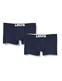 Levi's LEVIS MEN SOLID BASIC TRUNK 2P Bóxer, Azul (Navy 321), Medium (Pack de 2) para Hombre